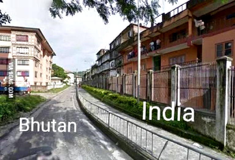 Bhutan India border