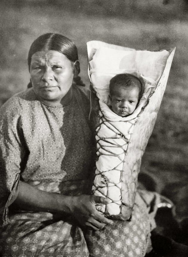 Comanche mother and baby