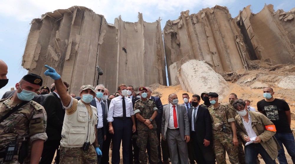 French President Macron in Beirut