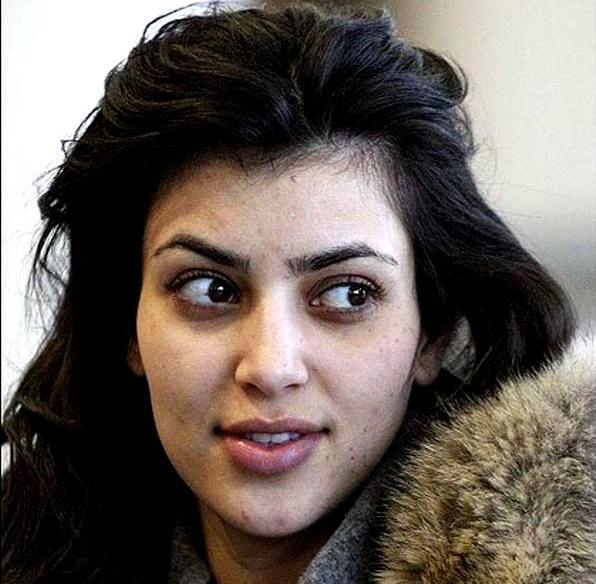 Kim Kardashian no makeup