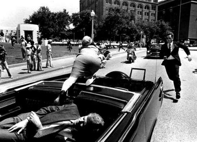 President John F. Kennedy is assassinated in Dallas. 1963
