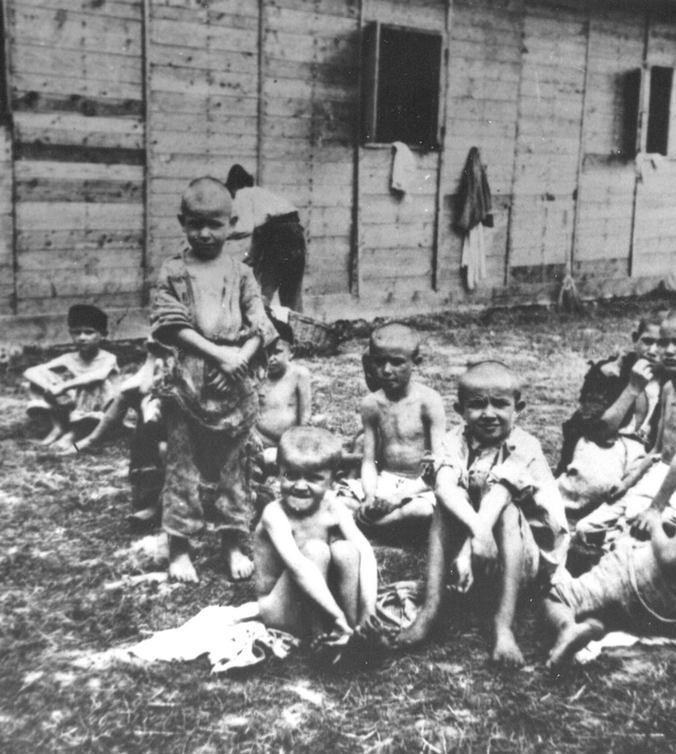 Serbian children in Croatian concentration camp