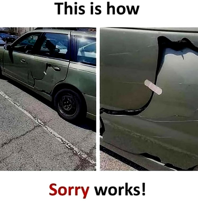 THIS IS how sorry works